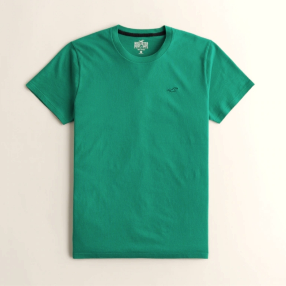 Hollister Men's Short Sleeve Crew Neck Logo Icon T-Shirt